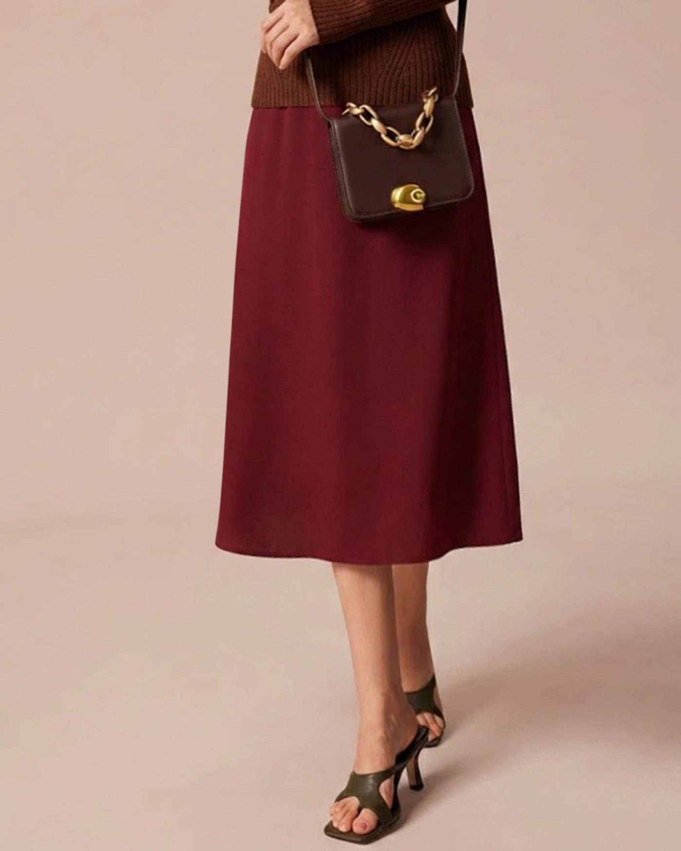Red Mermaid Chiffon Skirt | Rihoas