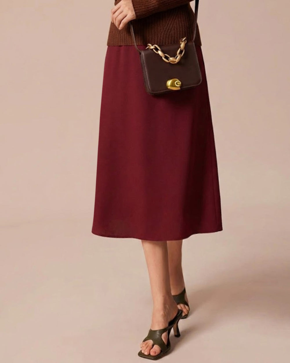 Red Mermaid Chiffon Skirt | Rihoas