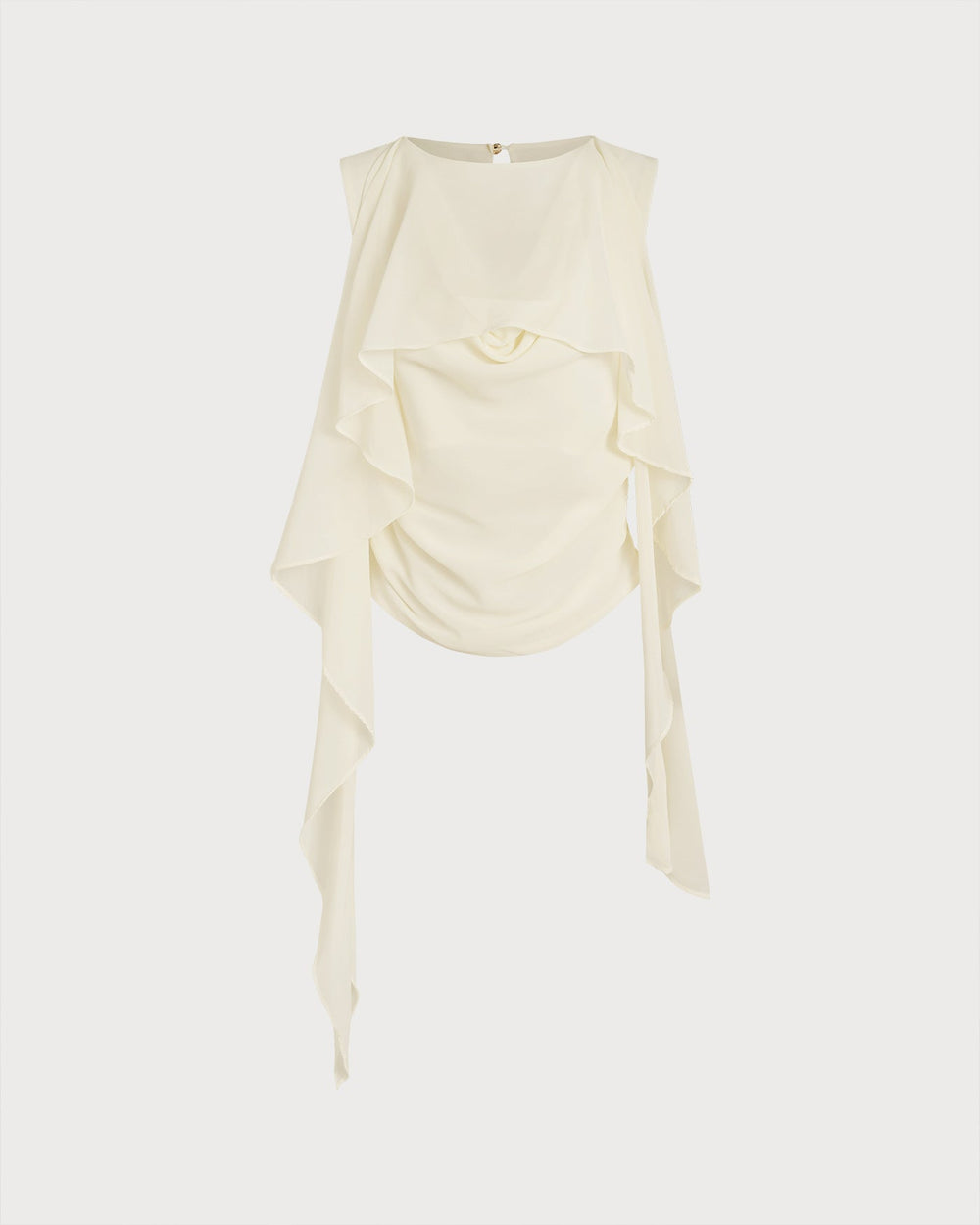 Apricot Round Neck Ruched Tee | Rihoas