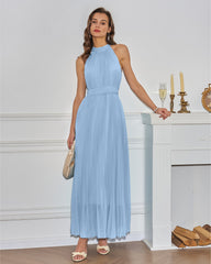 Blue Turtle Ruched Maxi Dress | Rihoas