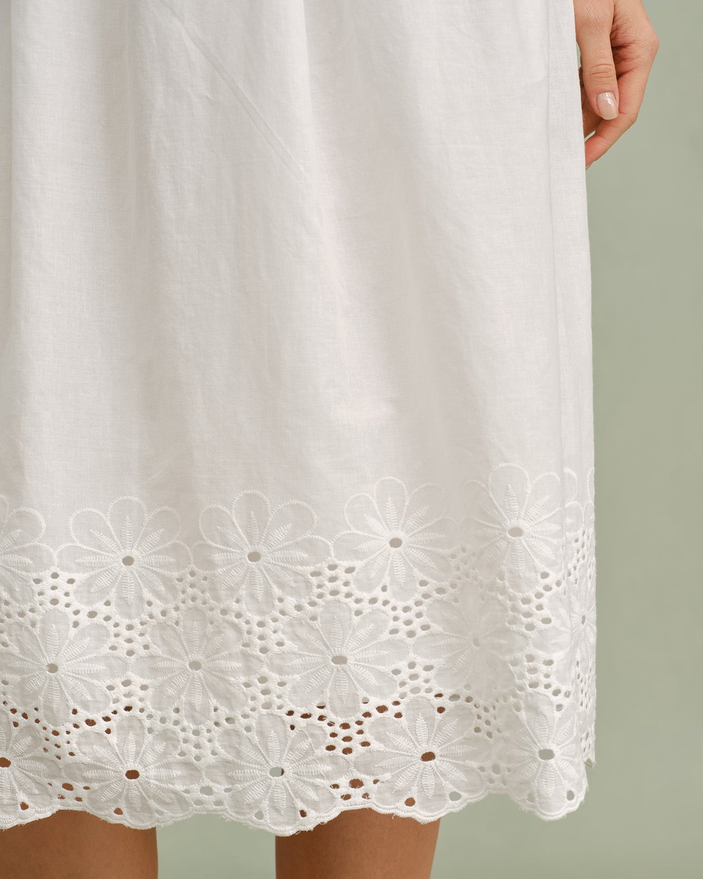 White Lace X Cross Slip Midi Dress | Rihoas