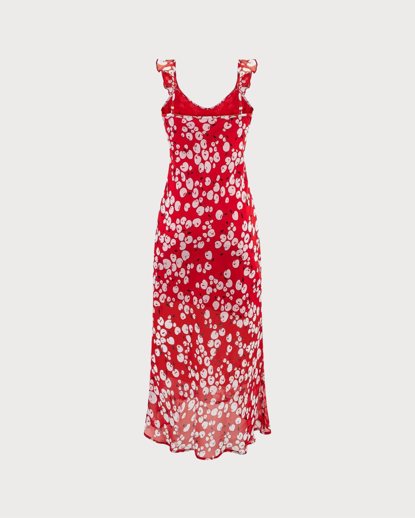 Red Floral Sleeveless Maxi Dress | Rihoas
