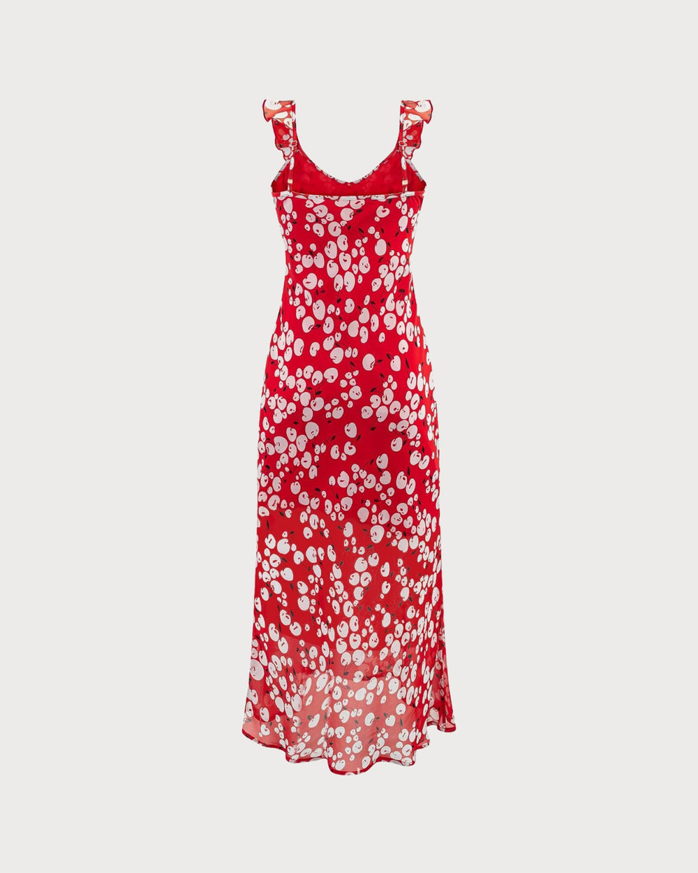 Red Floral Sleeveless Maxi Dress | Rihoas