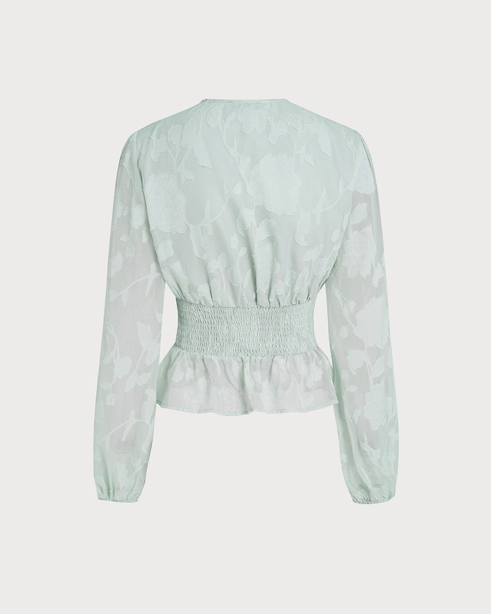 Green V Neck Floral Shirt | Rihoas