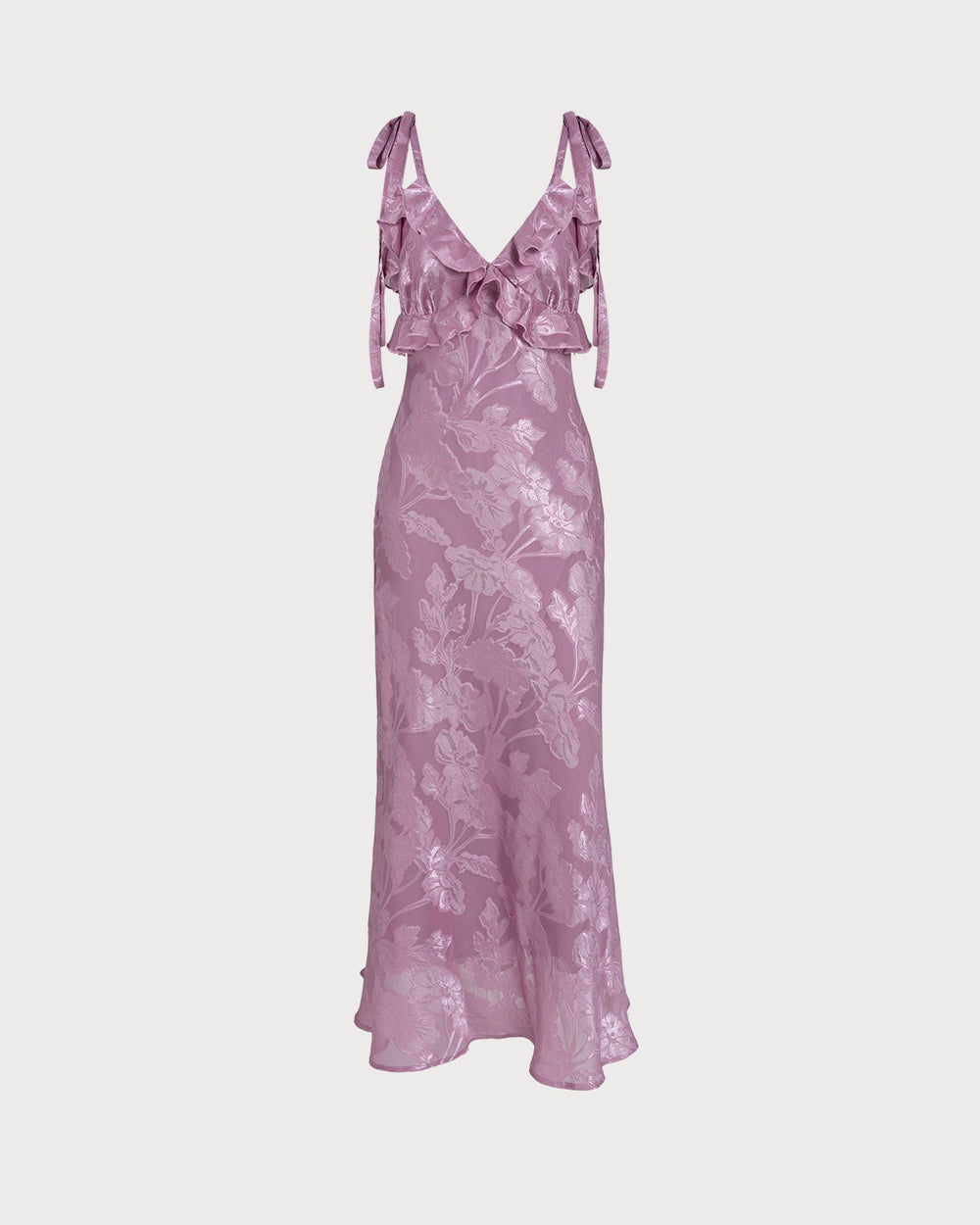 Purple Jacquard Slip Maxi Dress | Rihoas