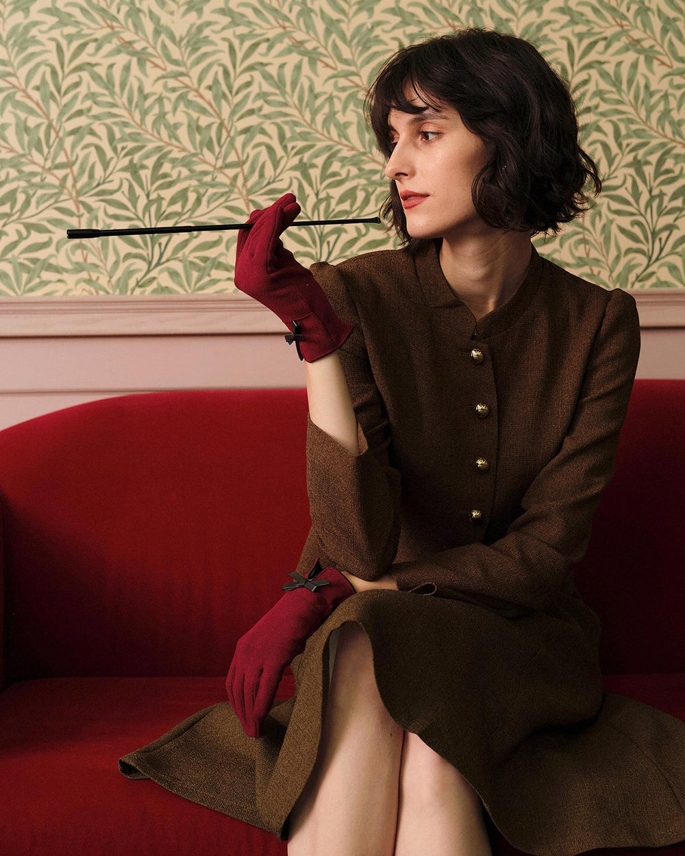 The Solid Retro Single-breasted Tweed Jacket | Rihoas