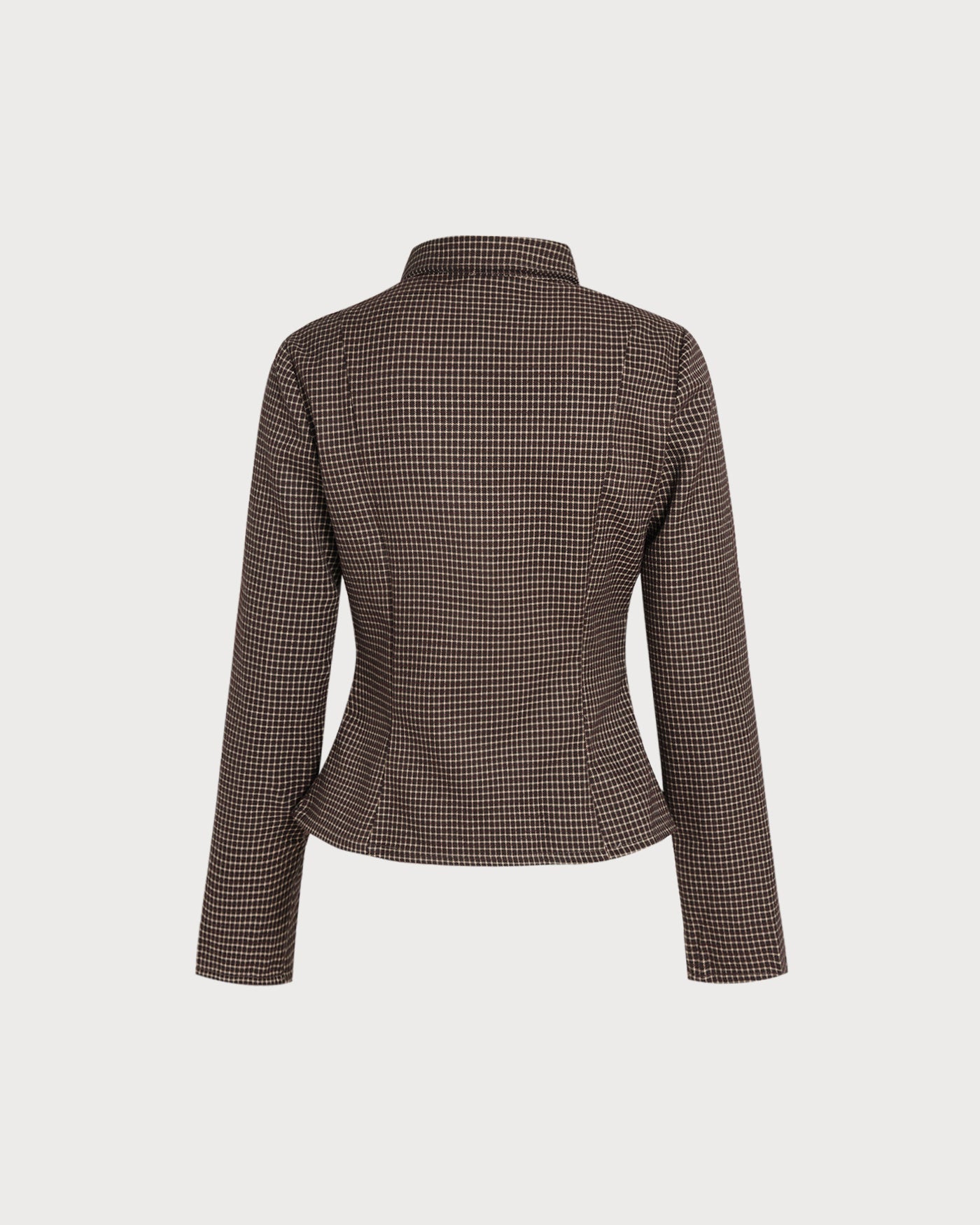 Coffee Button Plaid Shirt | Rihoas