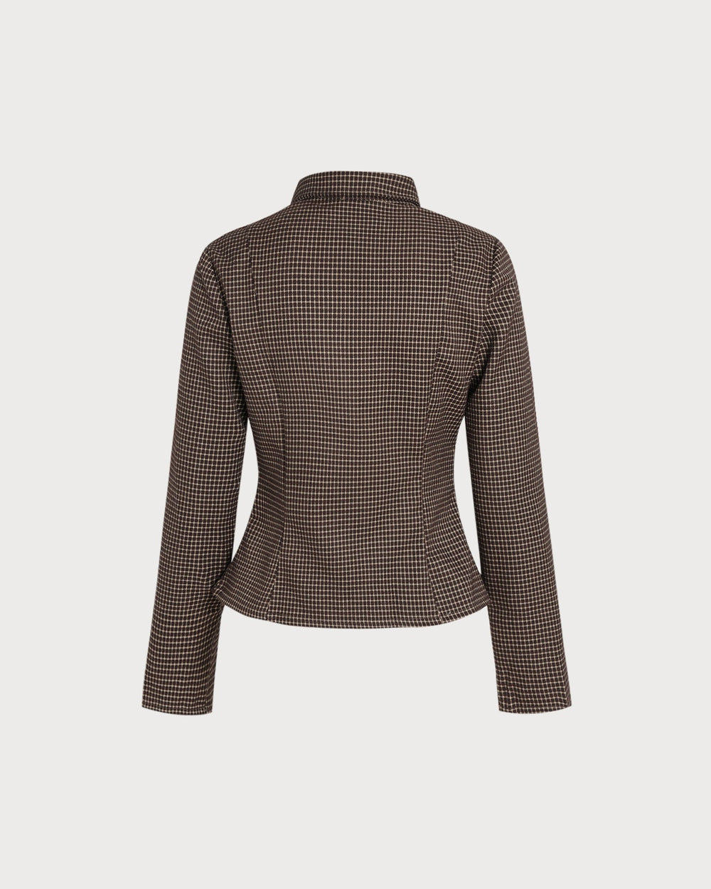 Coffee Button Plaid Shirt | Rihoas