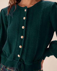 Green Lantern Sleeve Knit Cardigan | Rihoas