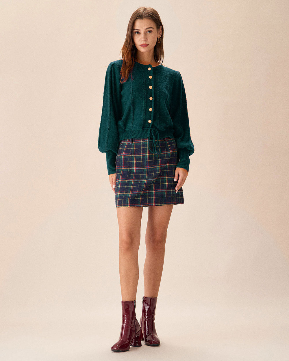 Green Lantern Sleeve Knit Cardigan | Rihoas