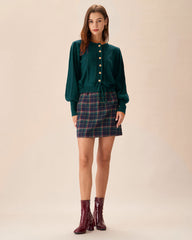 Green Lantern Sleeve Knit Cardigan | Rihoas