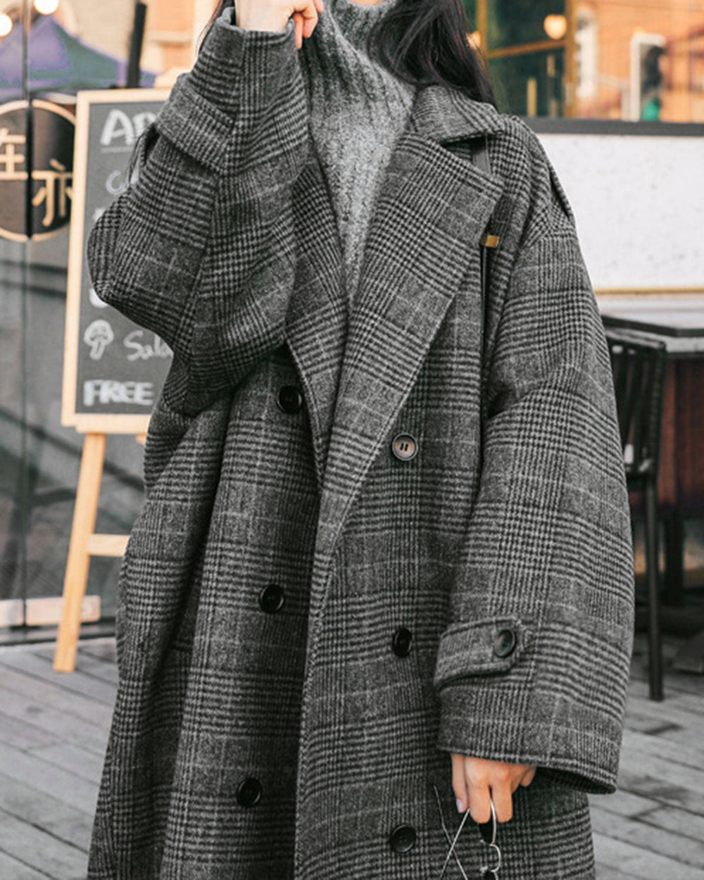Plaid Trench Coat | Rihoas