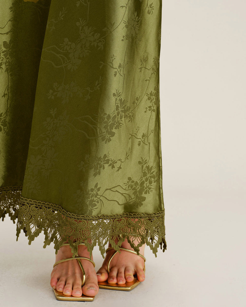 Green Jacquard Corset Slip Maxi Dress | Rihoas