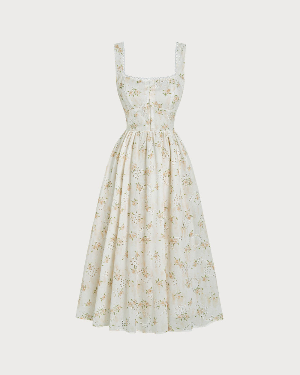 Yellow Floral Ruched Midi Dress | Rihoas