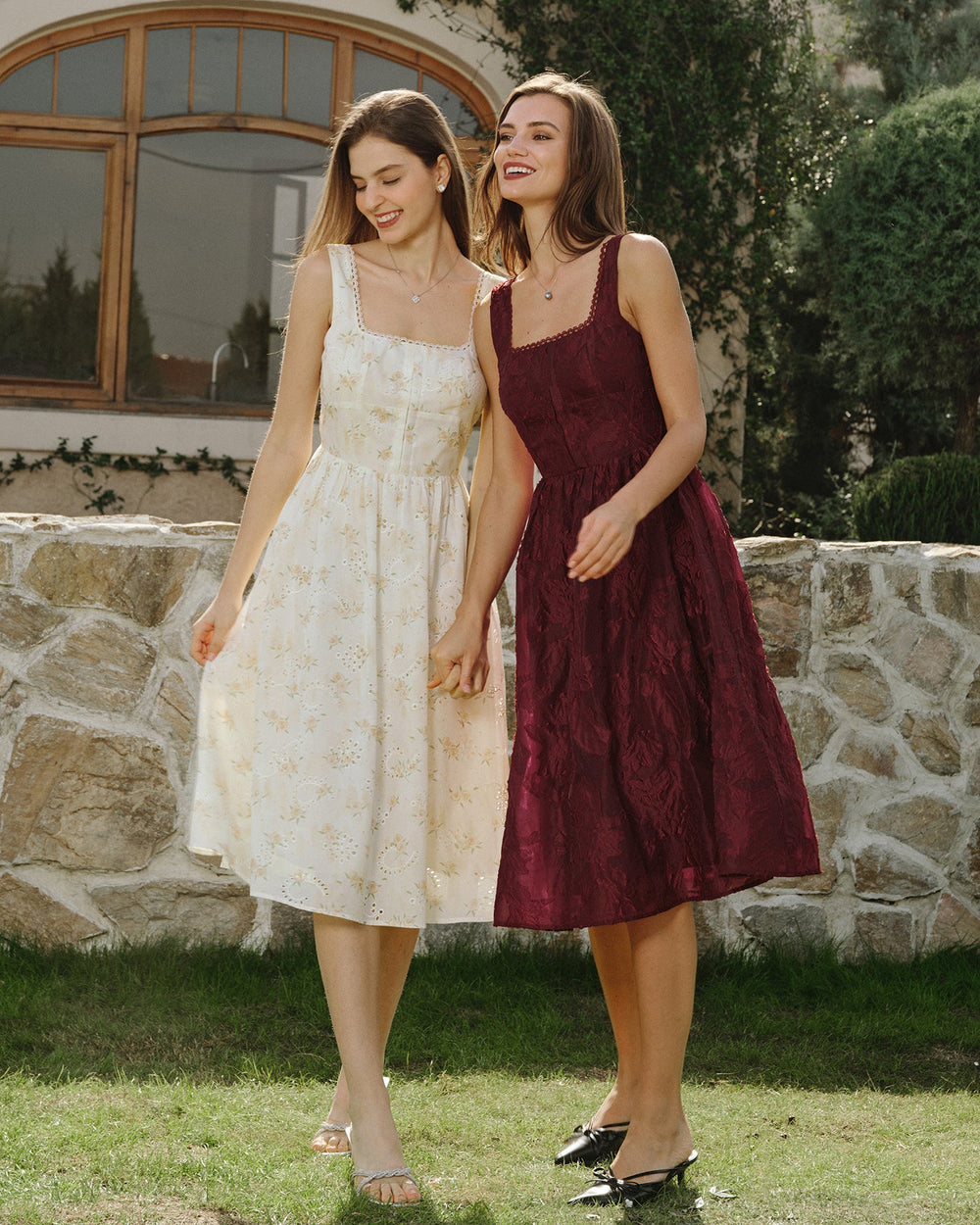 Yellow Floral Ruched Midi Dress | Rihoas
