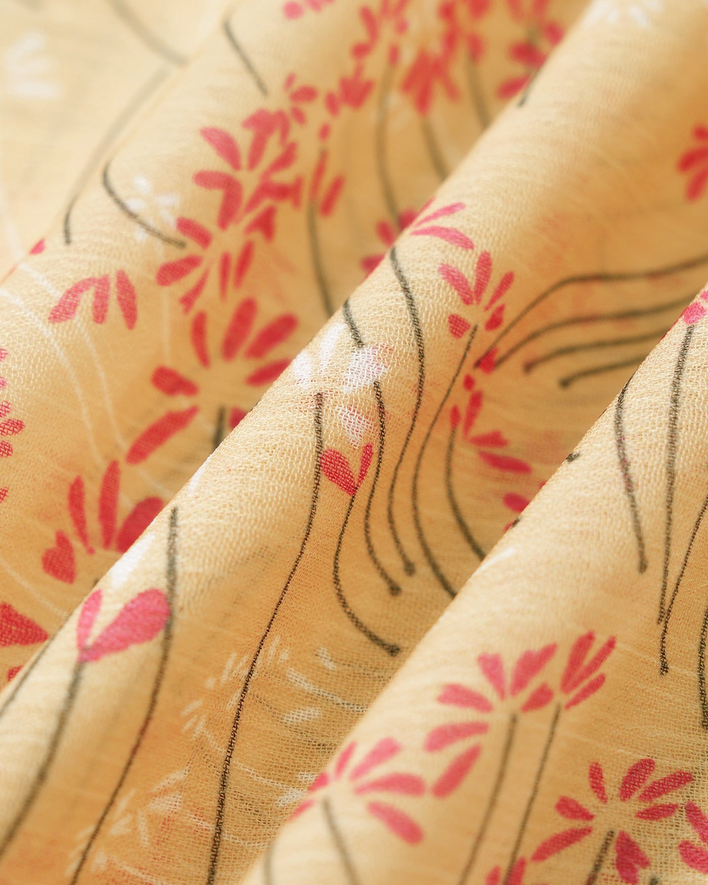 Yellow Floral Splicing Mini Skirt | Rihoas