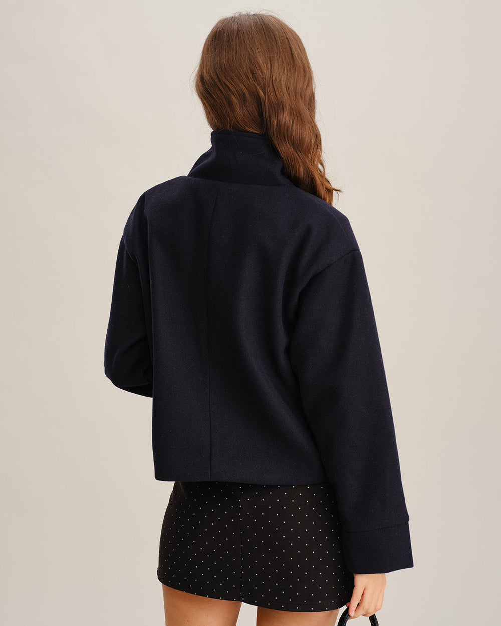 Blue Single Breasted Loose Jacket | Rihoas