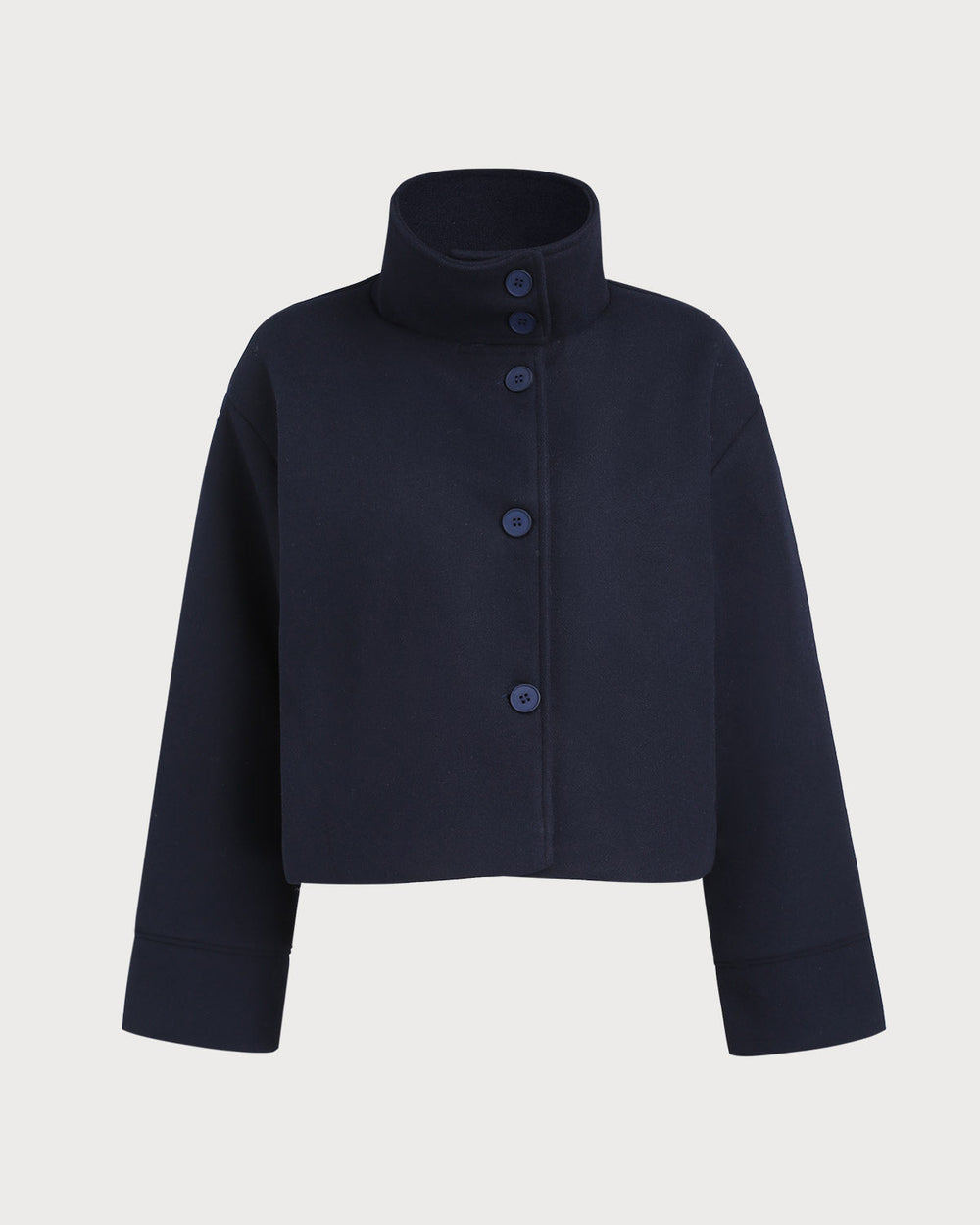 Blue Single Breasted Loose Jacket | Rihoas