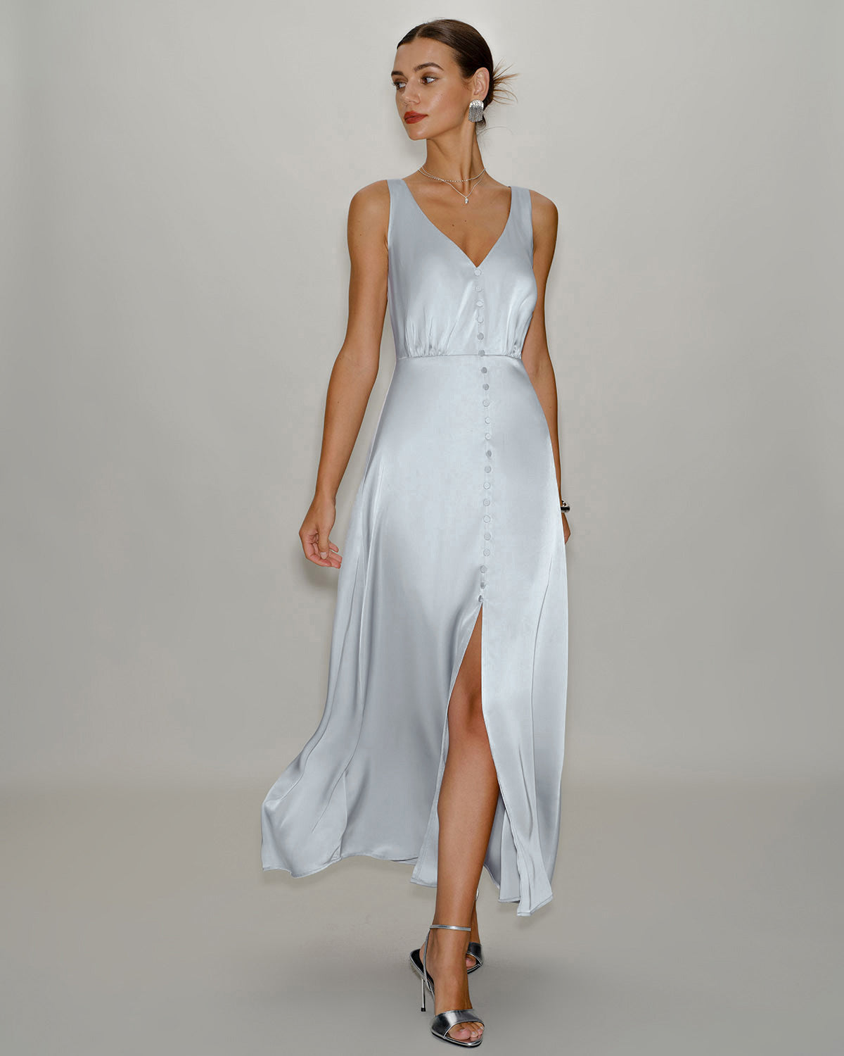 A-Line Sleeveless Maxi Dress | Rihoas