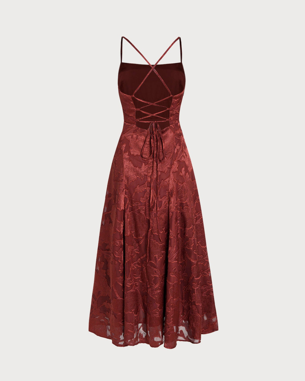 Red X Cross Floral Maxi Dress | Rihoas