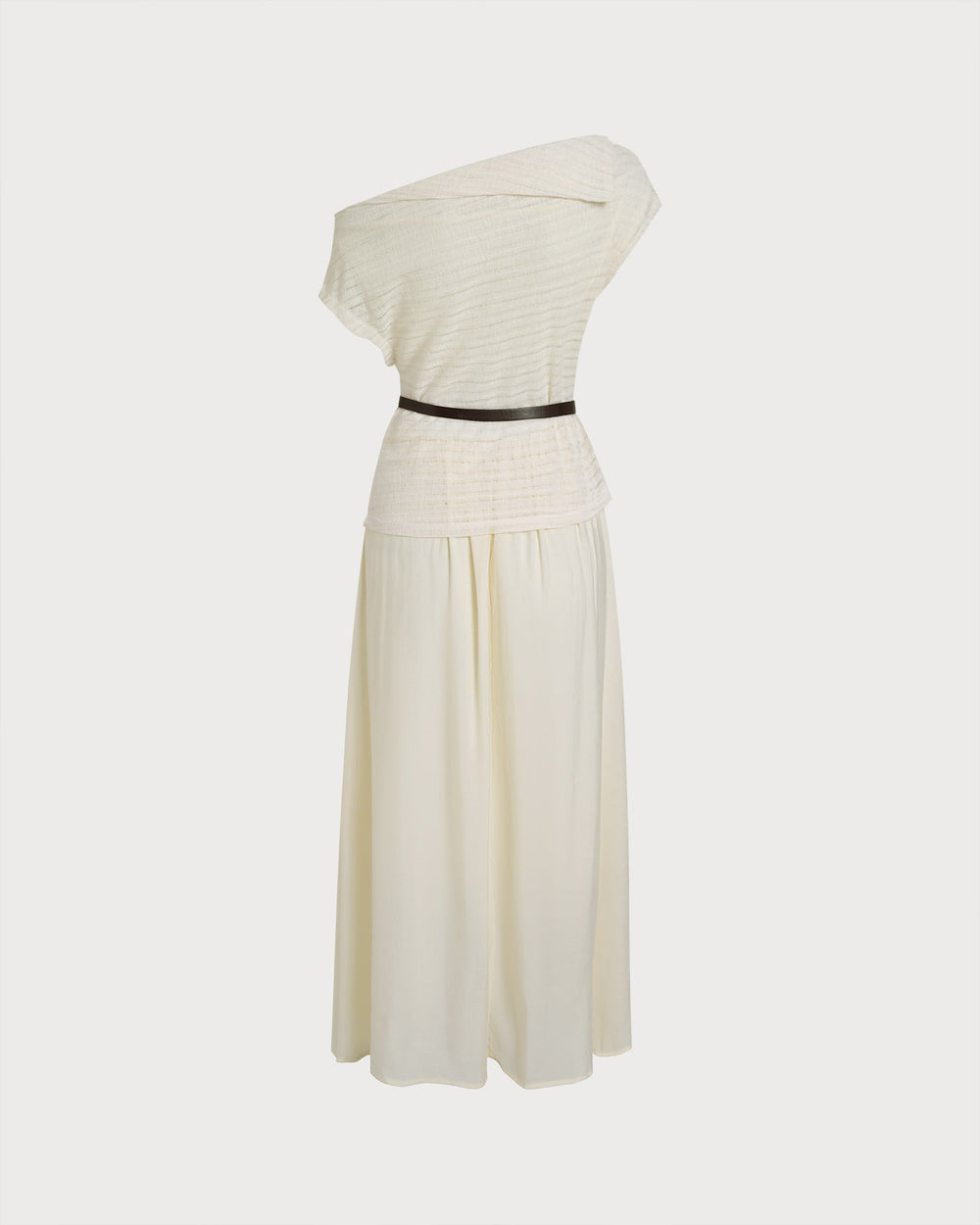 Apricot Boat Neck Belt Midi Dress | Rihoas