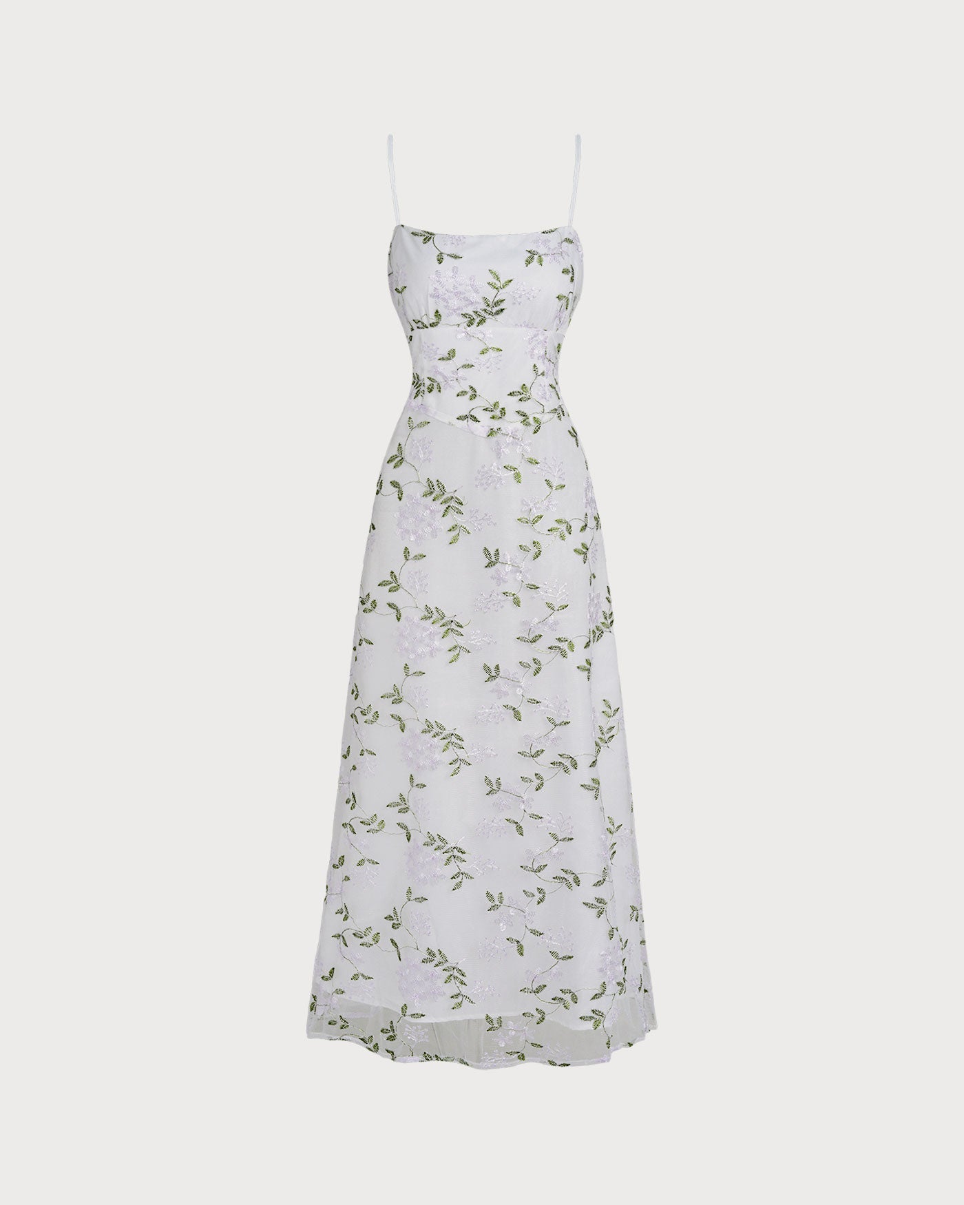 White Floral Slip Maxi Dress | Rihoas