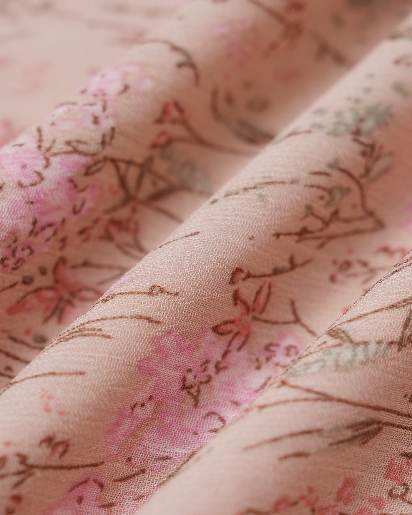 Pink Elastic Waist Floral Skirt | Rihoas