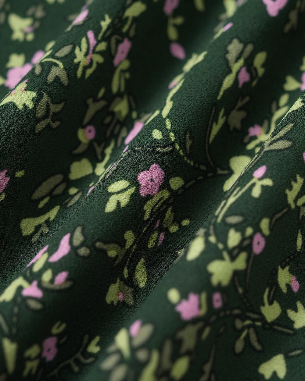 Green V Neck Floral Midi Dress | Rihoas
