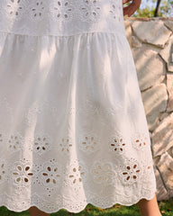 White V Neck Floral Maxi Dress | Rihoas