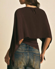 Coffee Cape Sleeve Tee | Rihoas