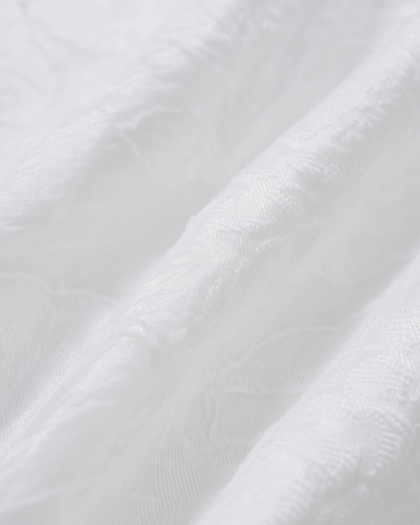 White Jacquard Shirred Slip Midi Dress | Rihoas