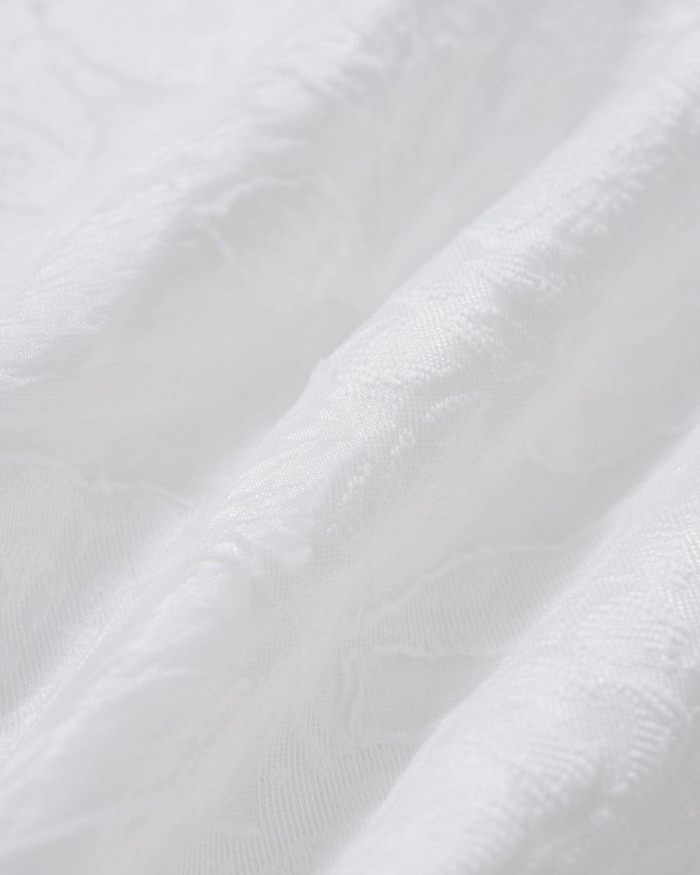 White Jacquard Shirred Slip Midi Dress | Rihoas