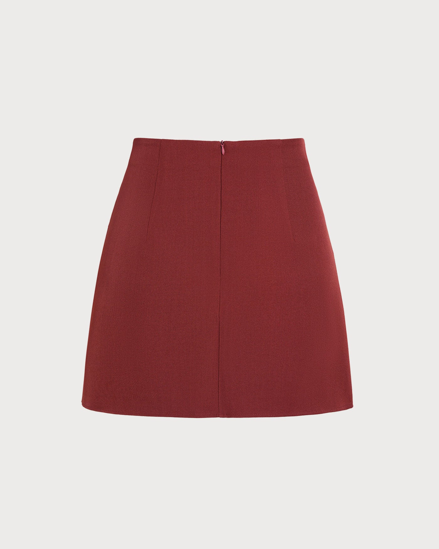 Red Ruched A-Line Mini Skirt | Rihoas