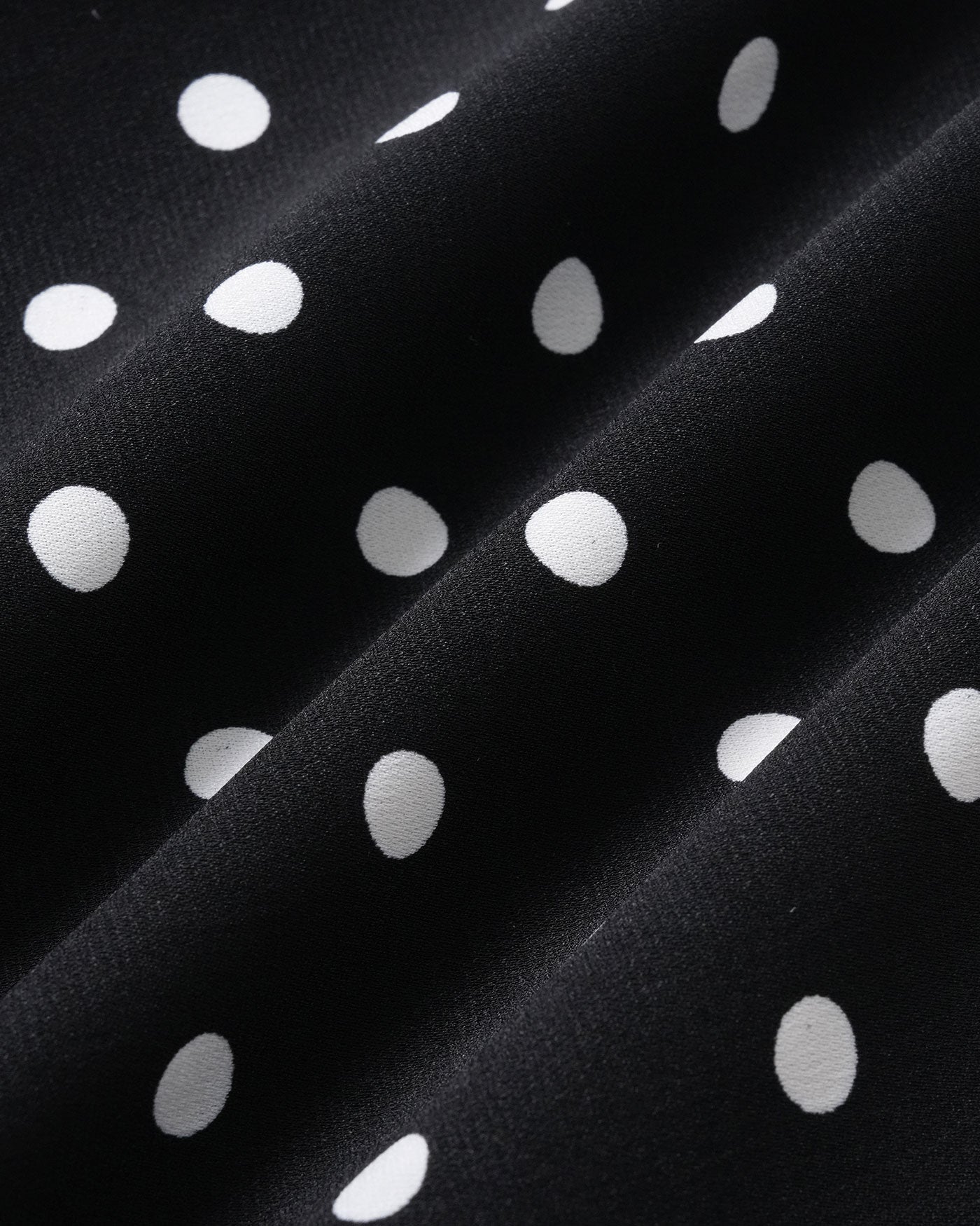 Black Polka Dot Mermaid Midi Skirt | Rihoas
