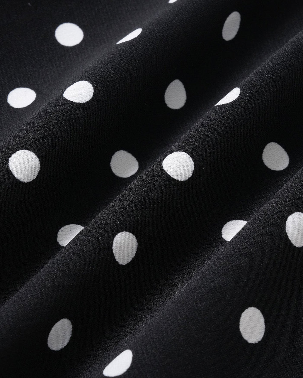 Black Polka Dot Mermaid Midi Skirt | Rihoas