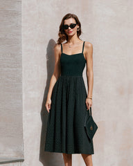 Black Sweetheart Neck Slip Midi Dress | Rihoas