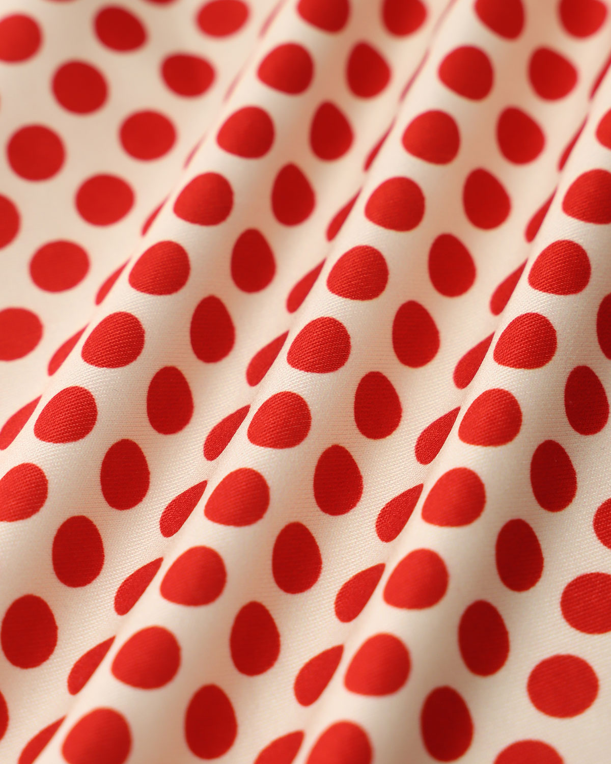 Red Polka Dot U-Neck Bell Sleeve Tee | Rihoas