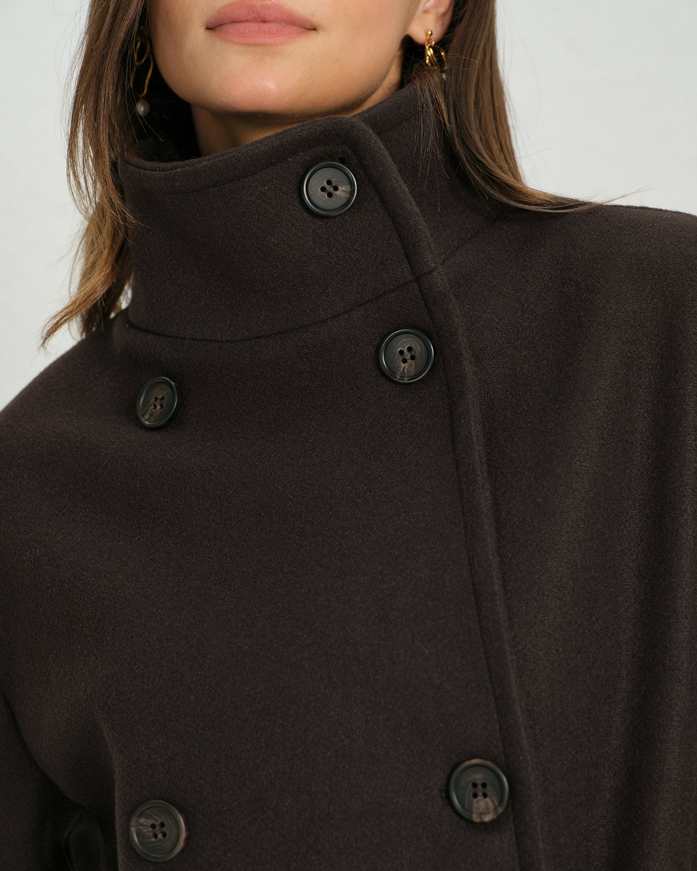 Coffee Belted Pocket Trench Coat | Rihoas
