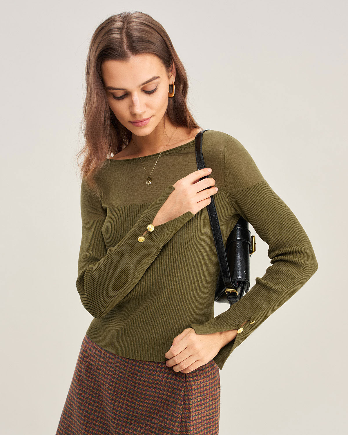 Green See Through Knit Tee | Rihoas