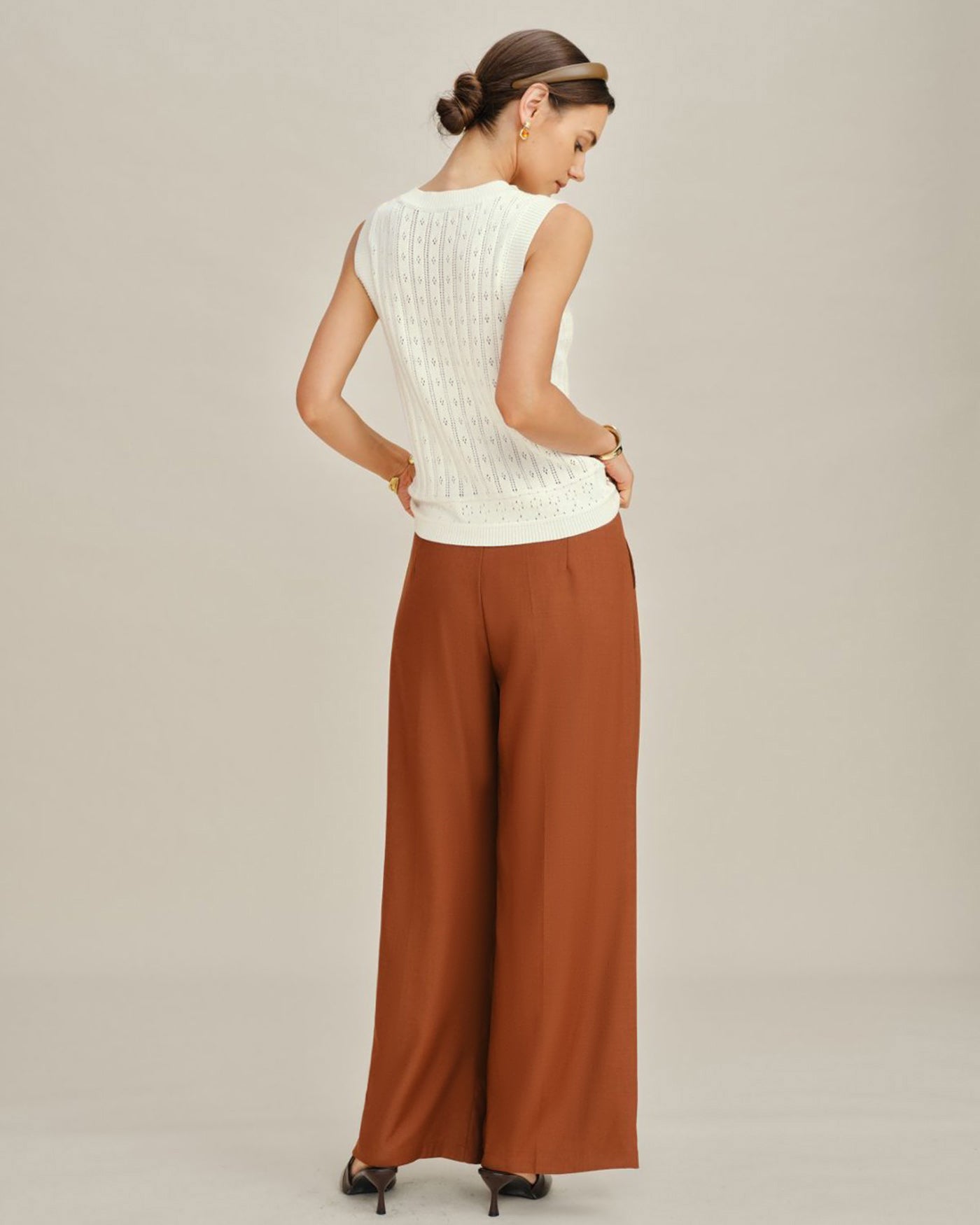 White Single Breasted Knit Cardigan | Rihoas