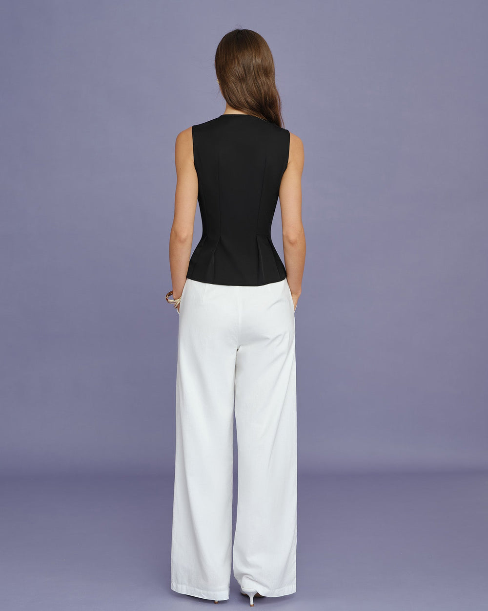 Black Solid Ruched Tank Top | Rihoas