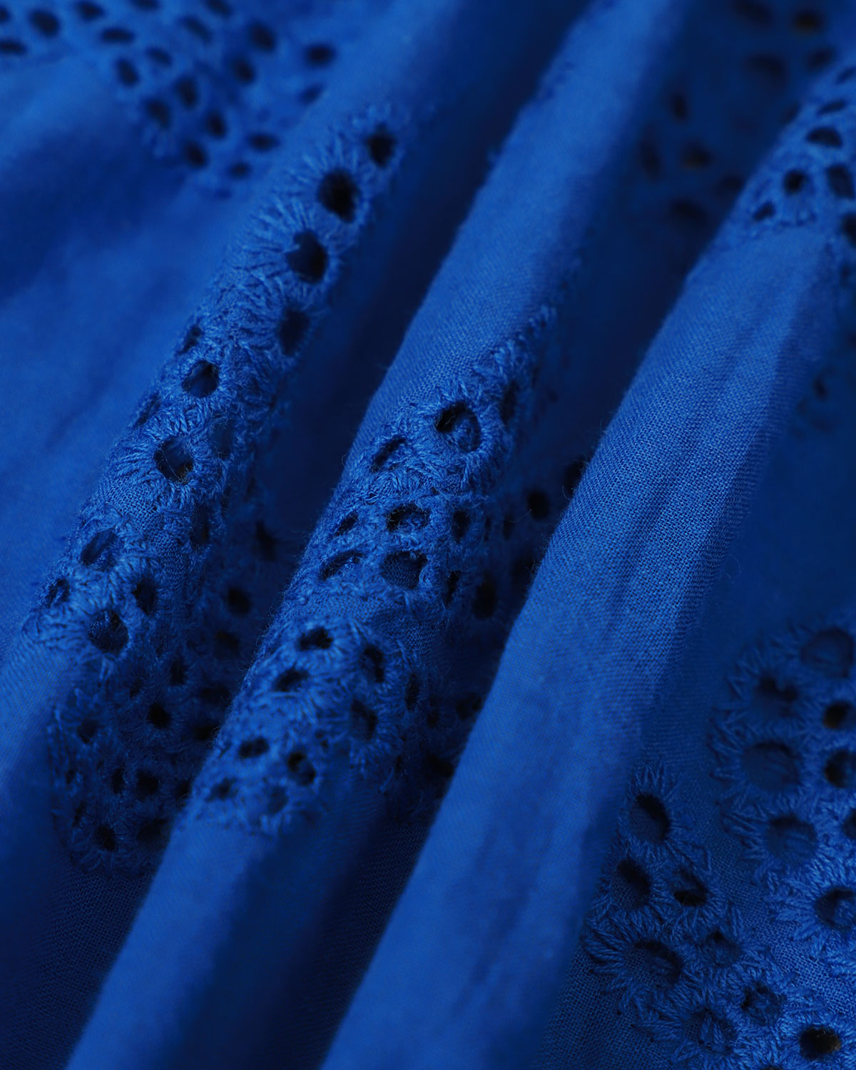 The Blue Sweetheart Neck Embroidery Slip Midi Dress | Rihoas