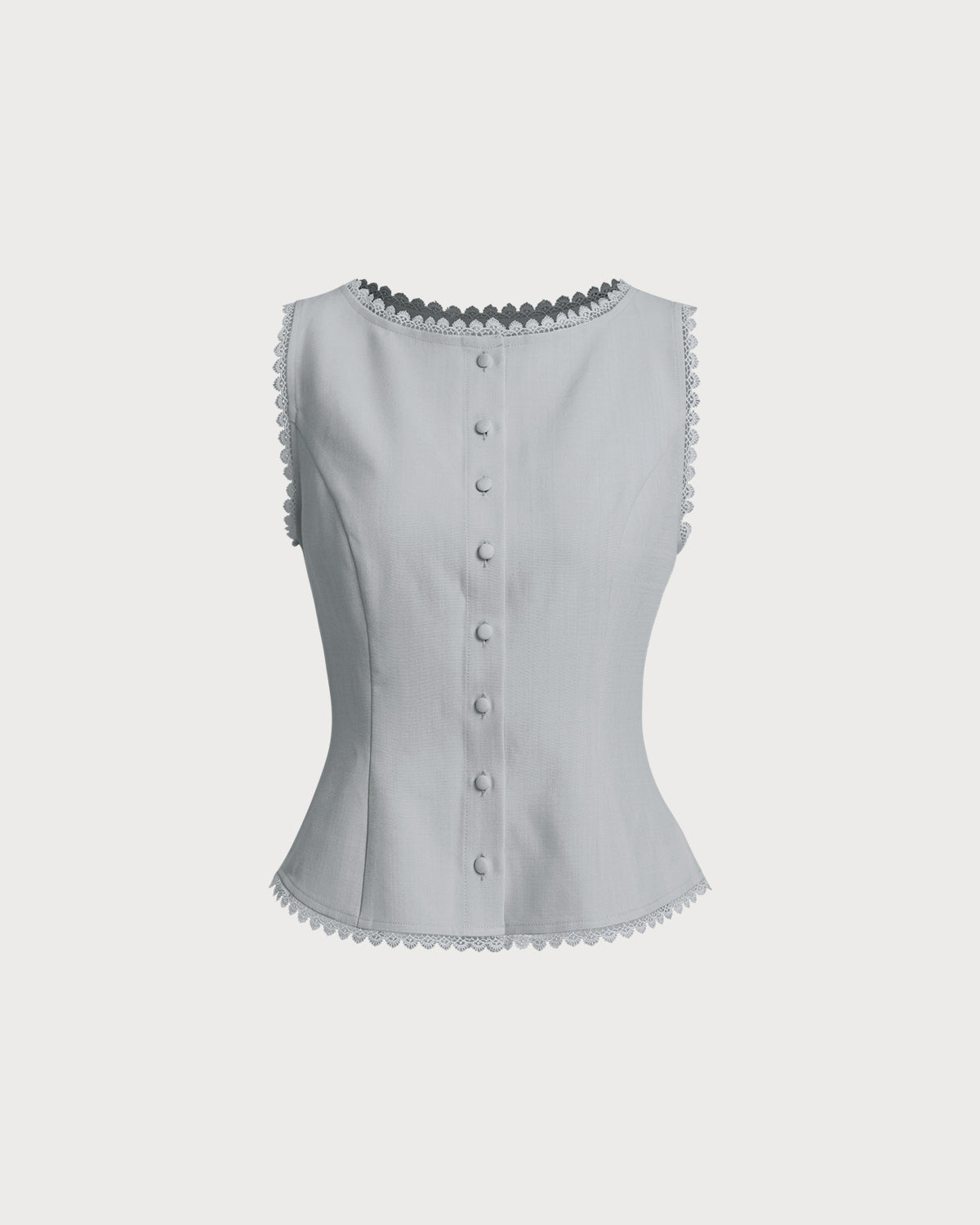Blue Single Breasted Vest | Rihoas
