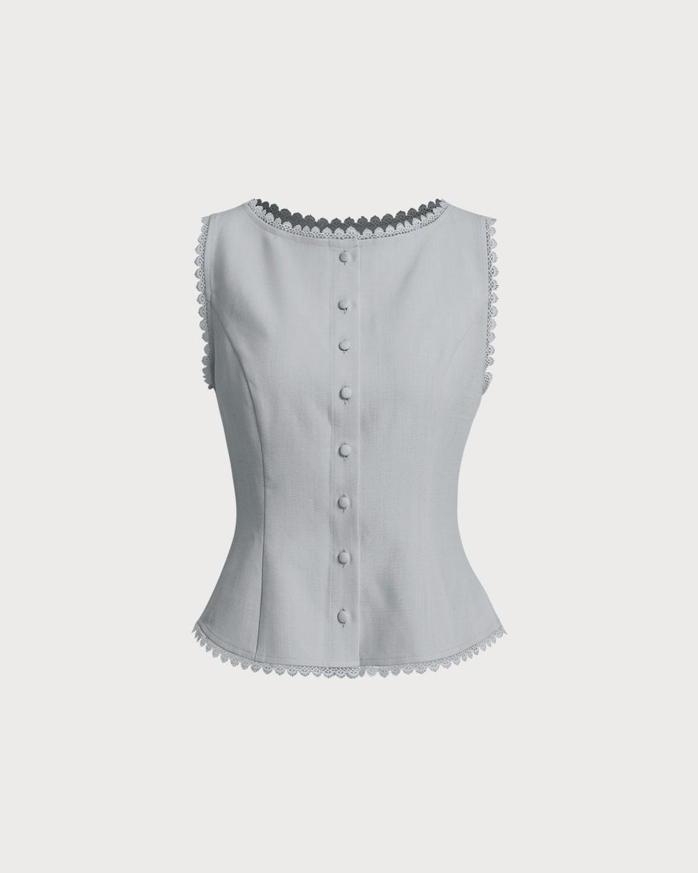 Blue Single Breasted Vest | Rihoas