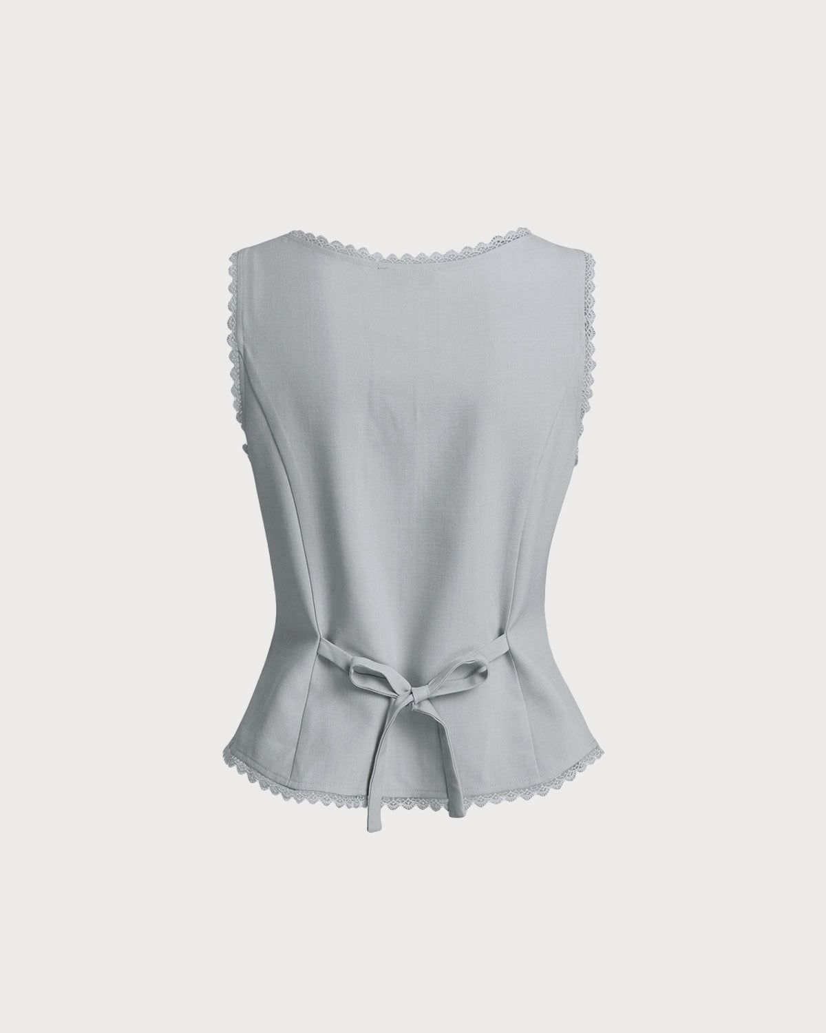 Blue Single Breasted Vest | Rihoas
