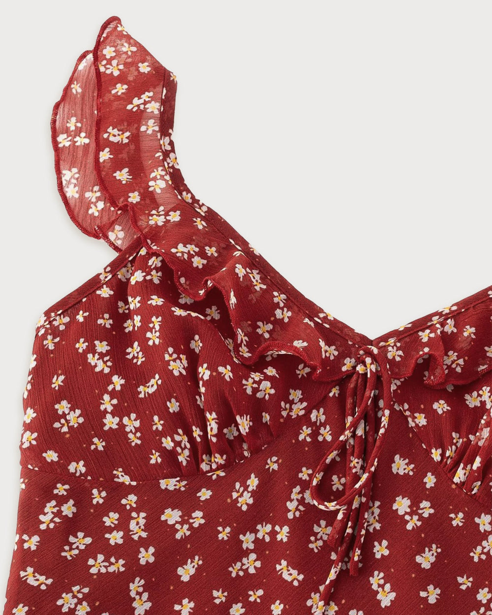 Red Floral Slip Maxi Dress | Rihoas