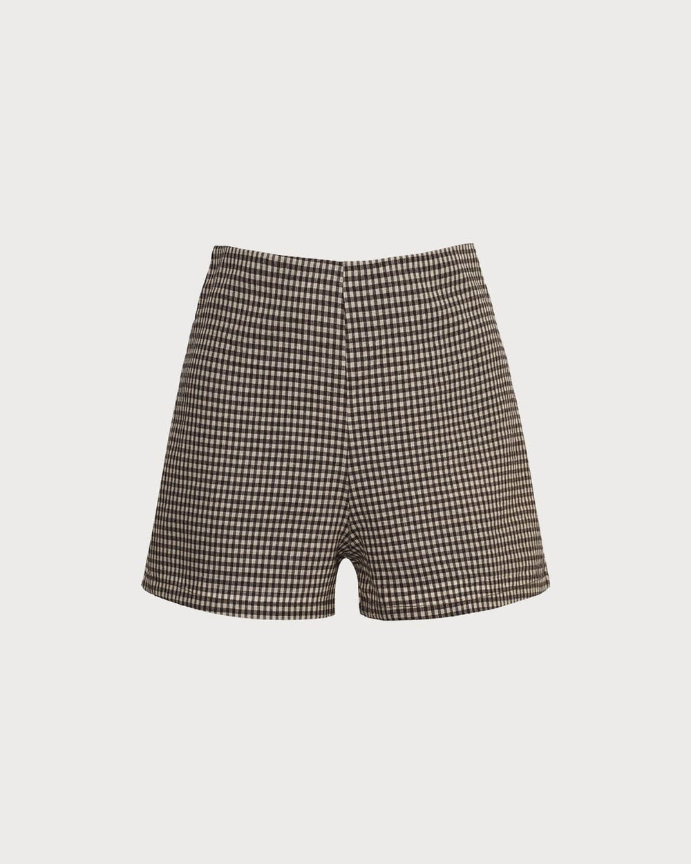 The Brown High Waisted Plaid Shorts | Rihoas