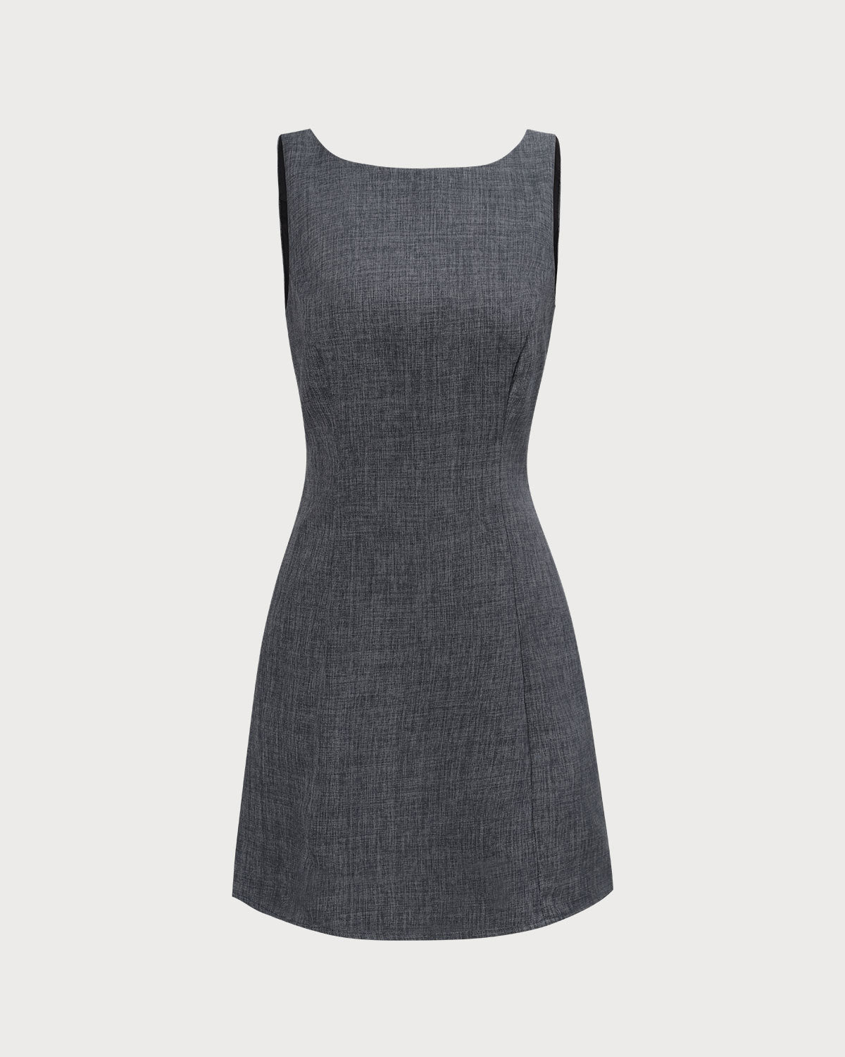 The Boat Neck Sleeveless Mini Dress | Rihoas