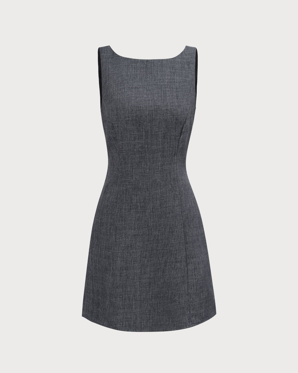 The Boat Neck Sleeveless Mini Dress | Rihoas