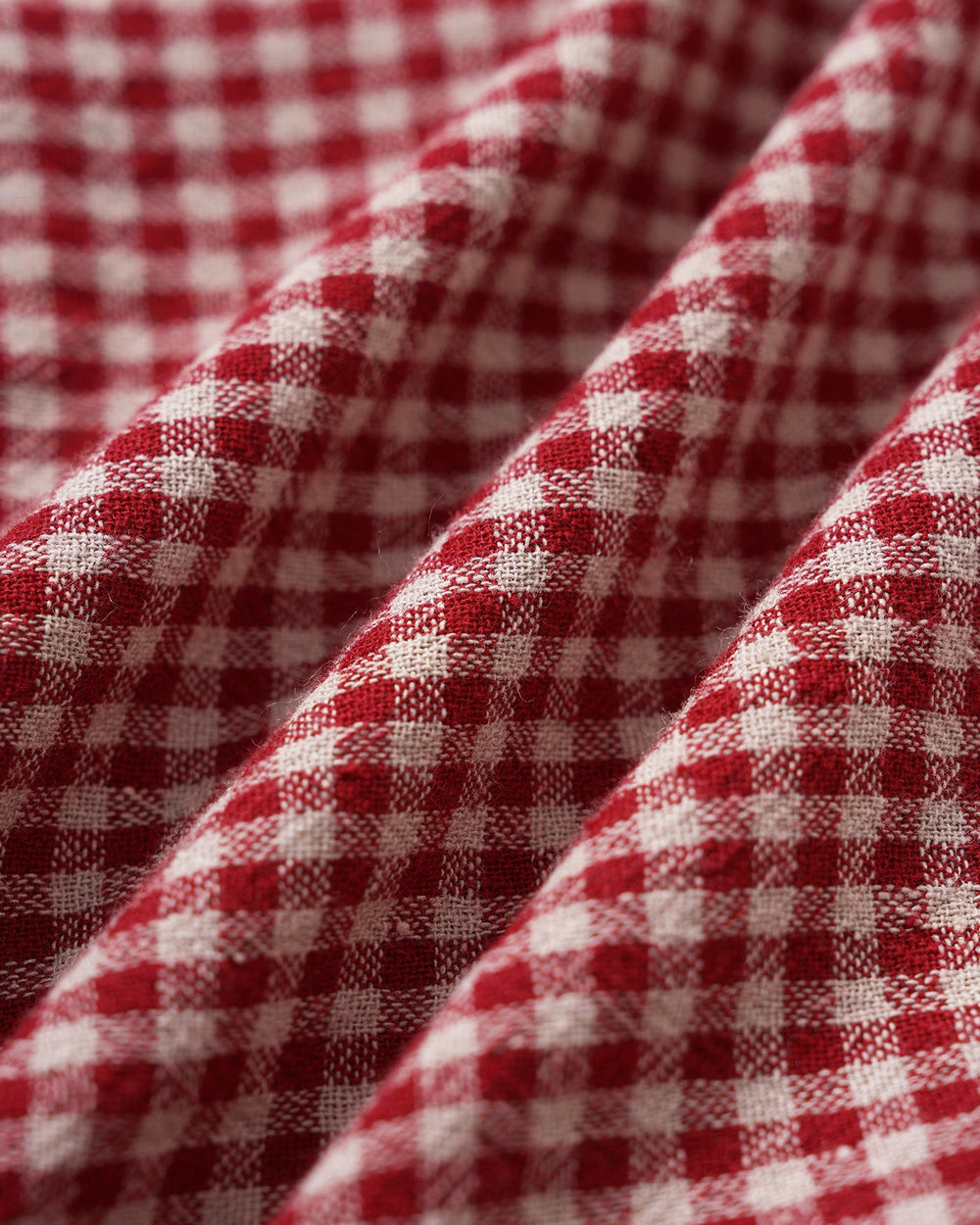 Red Gingham Boat Neck Sleeveless Tank Top | Rihoas